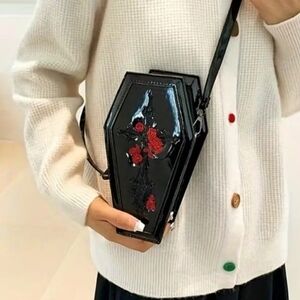 Black Coffin purse crossbody bag